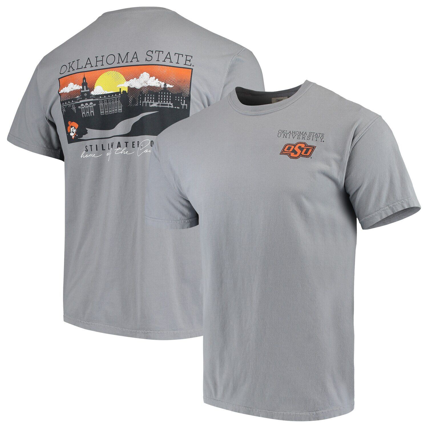 

Мужская серая футболка Oklahoma State Cowboys Team Comfort Colors Campus Scenery, Серый