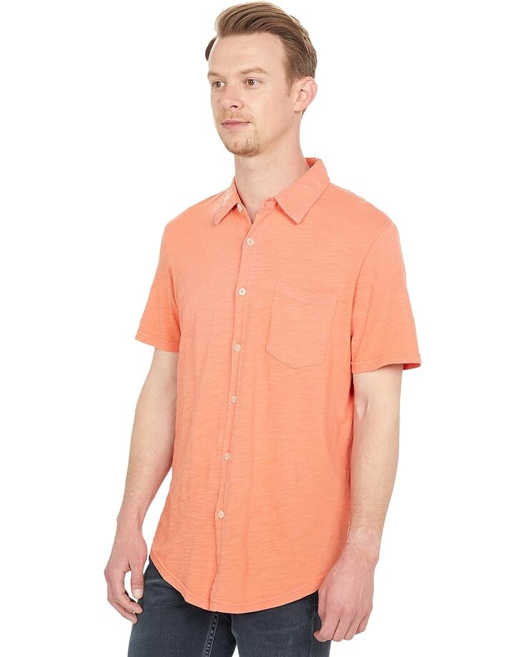 

Рубашка Mod-o-doc Montana Short Sleeve Button Front Shirt, цвет Burnt Orange