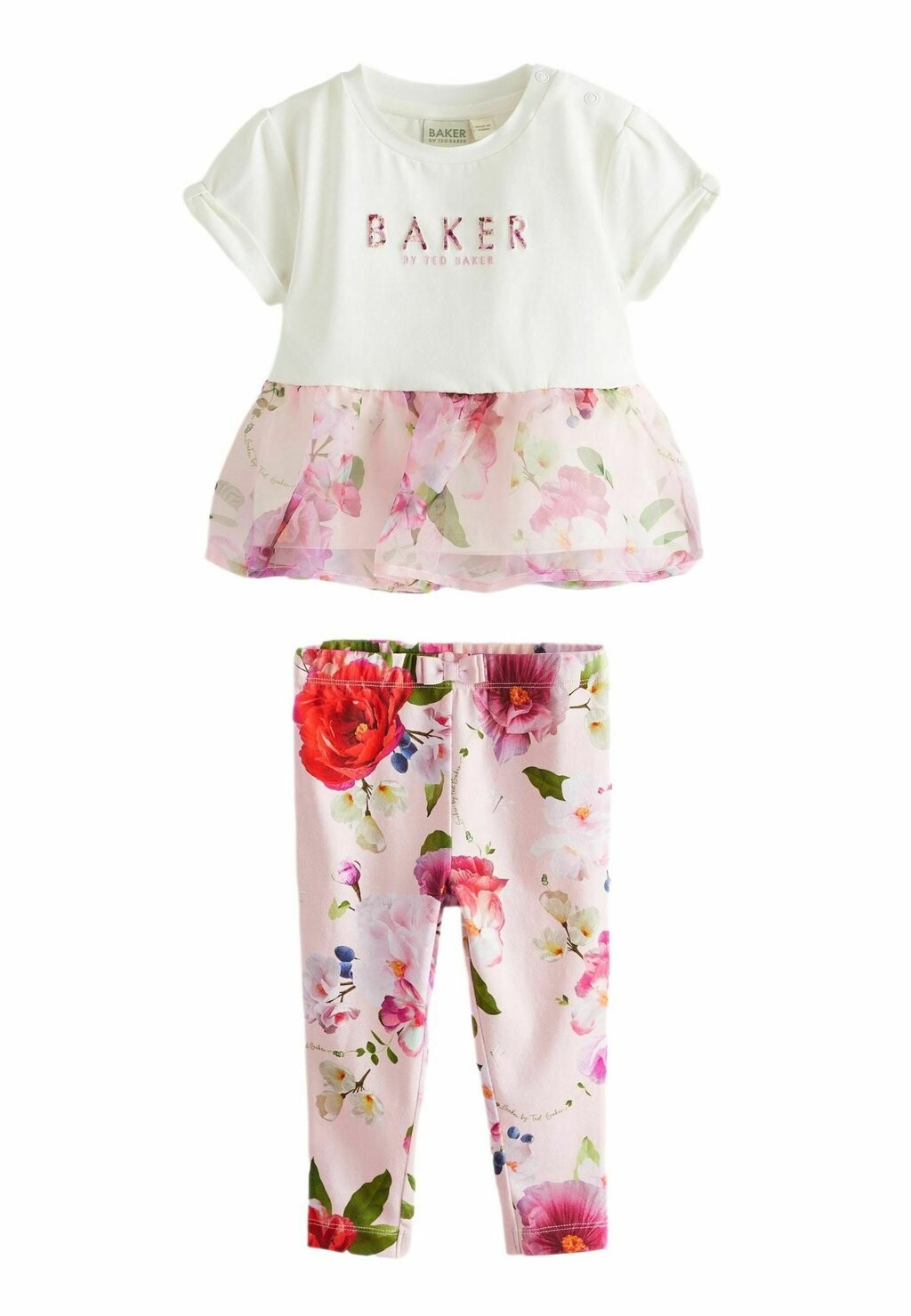 

Леггинсы PEPLUM SET REGULAR FIT Baker by Ted Baker, цвет pink