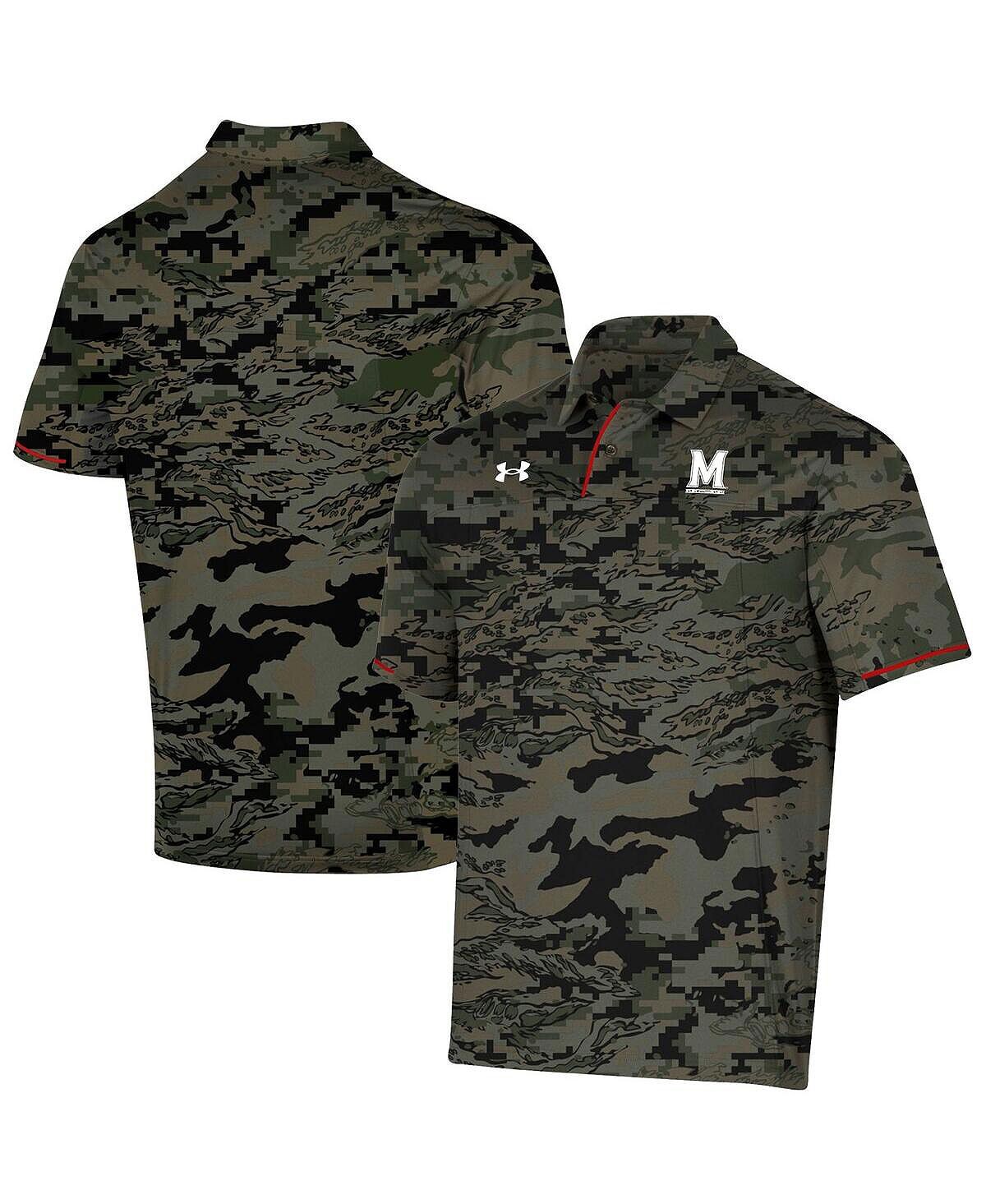 

Мужская рубашка поло с камуфляжным принтом maryland terrapins freedom Under Armour