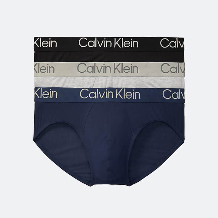 

Трусы-брифы Calvin Klein Ultra-Soft Modern (3 шт.), синий/белый/черный
