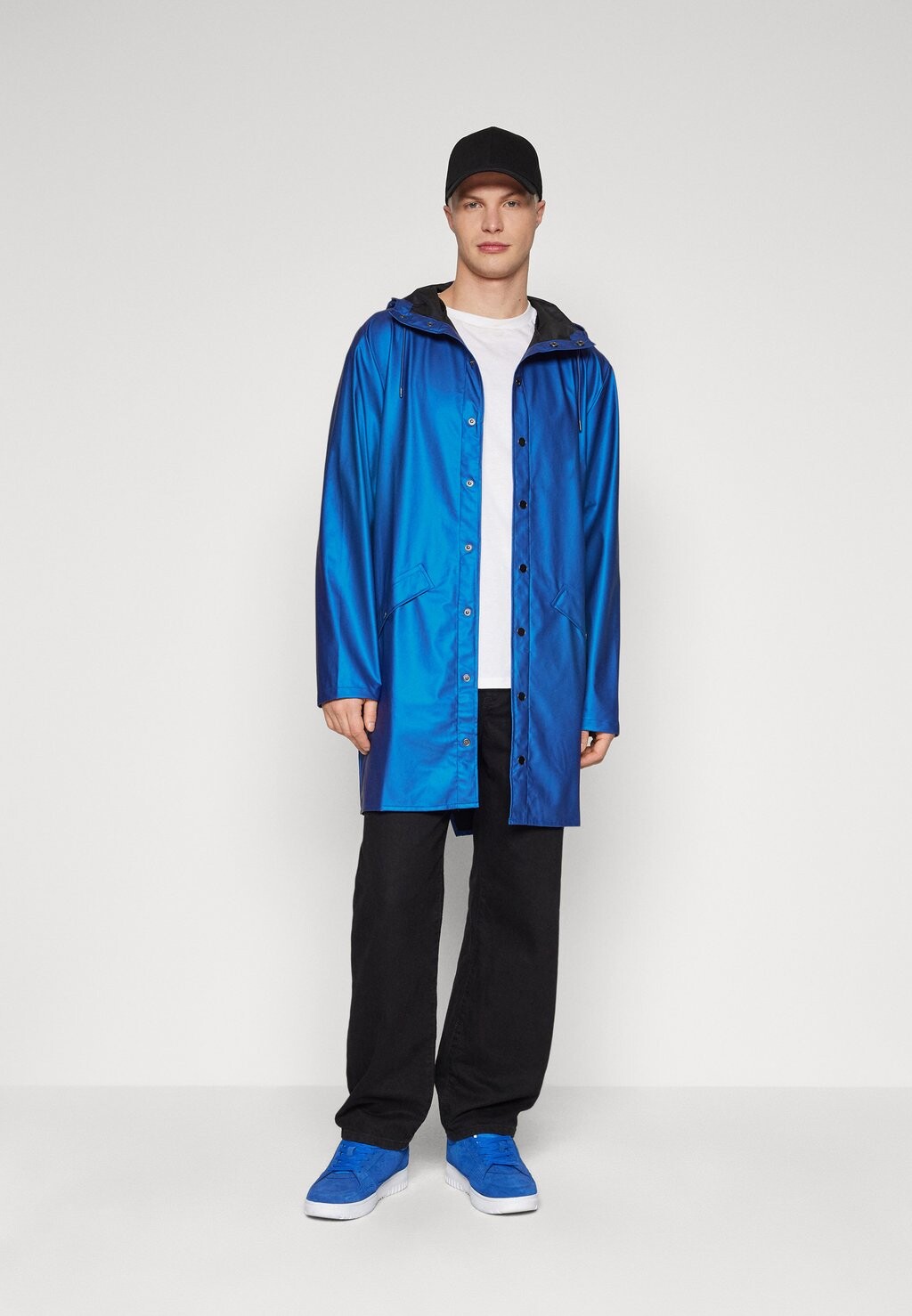 

Плащ LONG JACKET UNISEX Rains, синий металлик