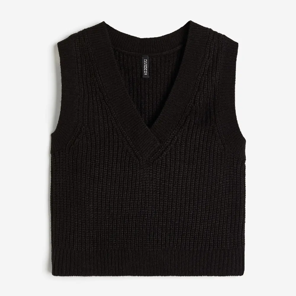 

Жилет H&M Rib-knit Sweater, черный