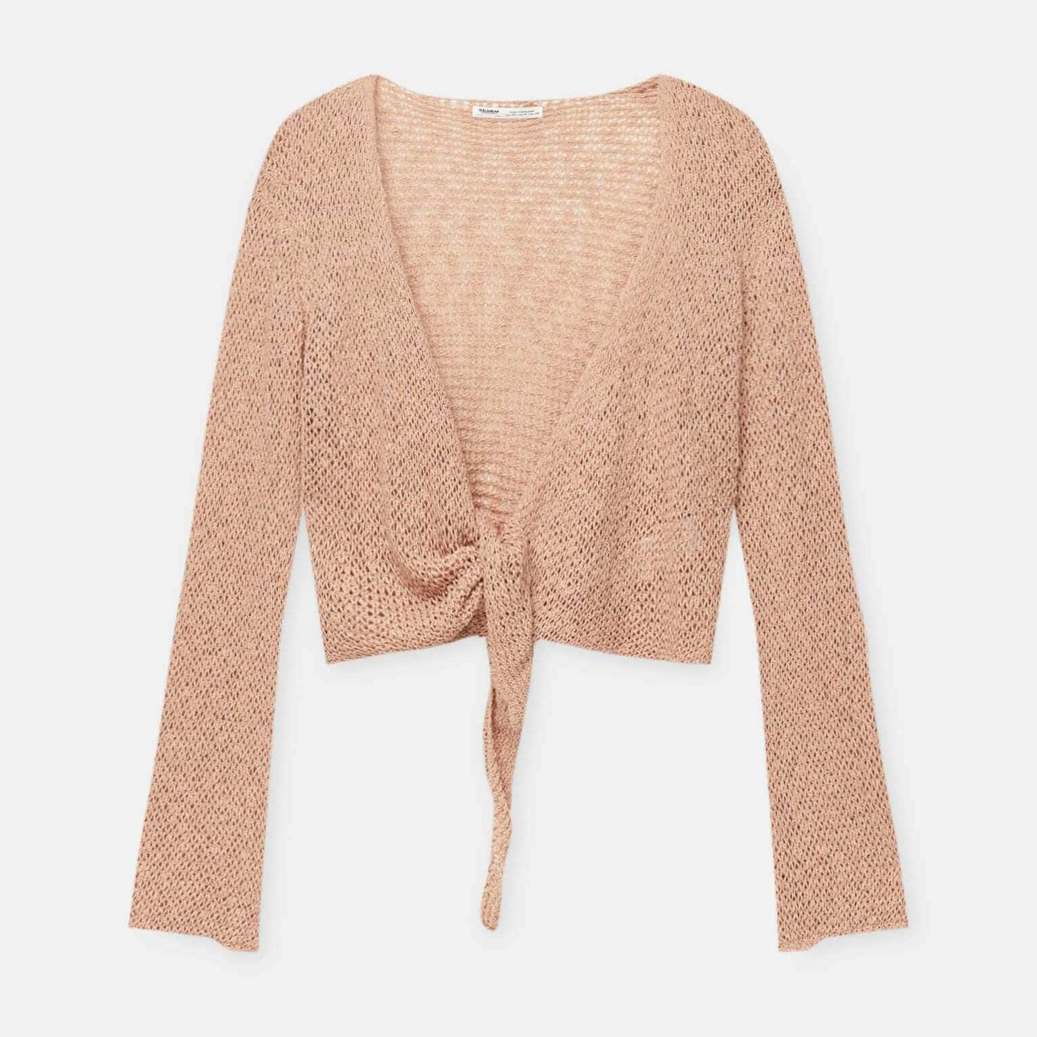 

Кардиган Pull&Bear Knit With Front Knot, розовый