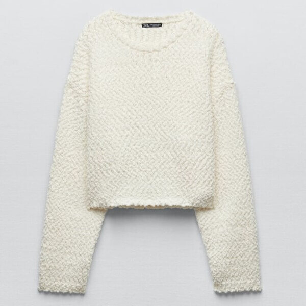 

Свитшот Zara Chenille, кремовый