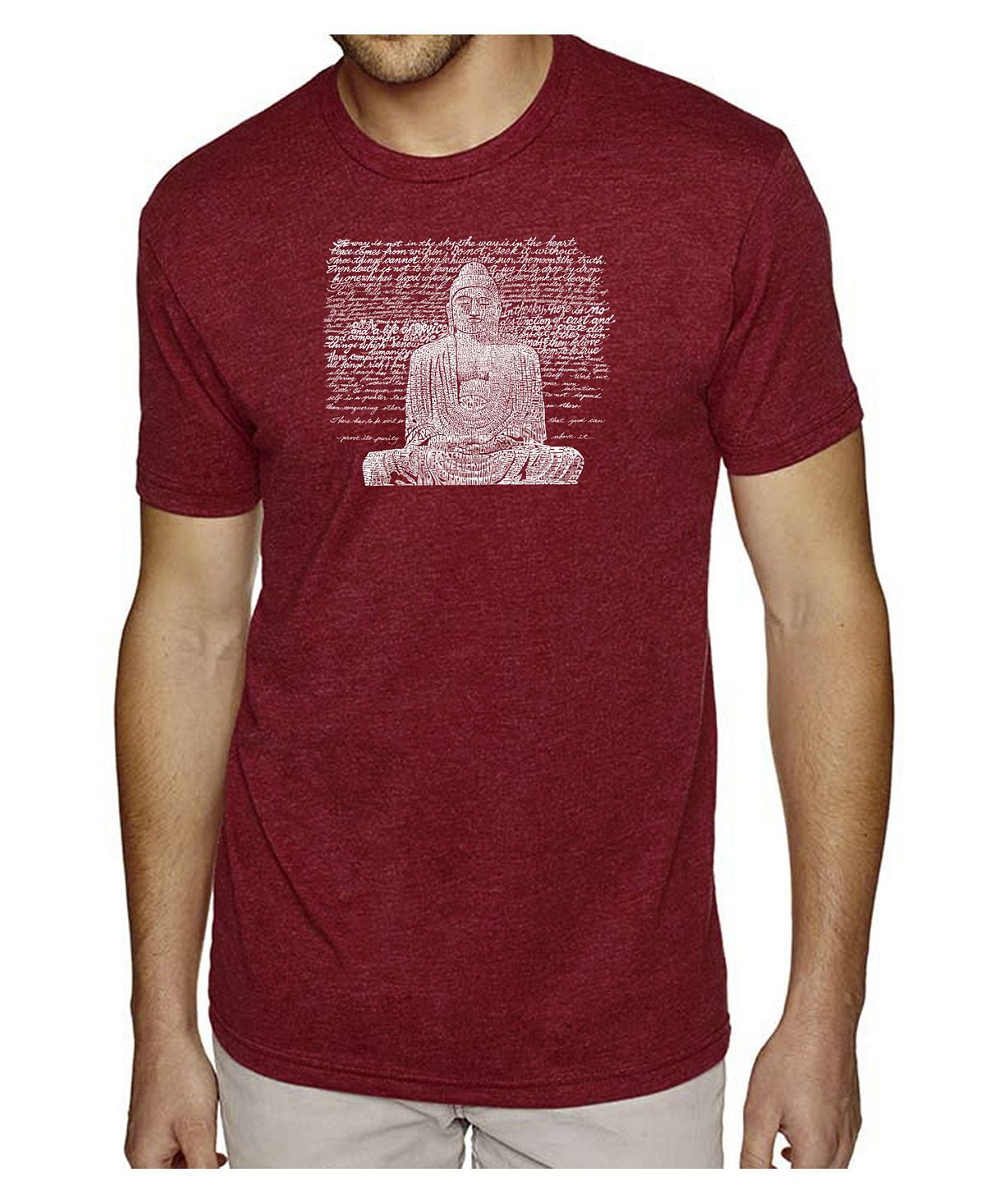 Мужская футболка премиум-класса с надписью word art - будда дзен LA Pop Art