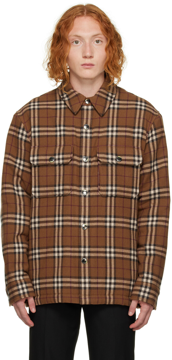

Коричневая куртка в винтажную клетку Burberry
