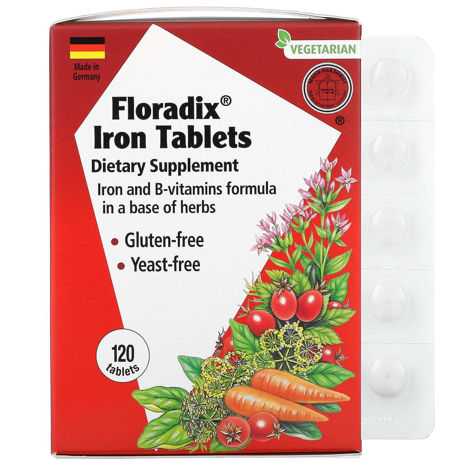 Железо Gaia Herbs, 120 таблеток gaia herbs reflux relief 45 жевательных таблеток
