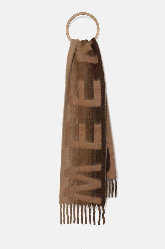 

Шерстяной шарф Weekend Max Mara, коричневый