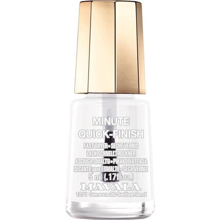 Лак для ногтей Minute Quick-Finish Top Coat 5 мл, Mavala mavala верхнее покрытие minute quick finish бесцветный 5 мл