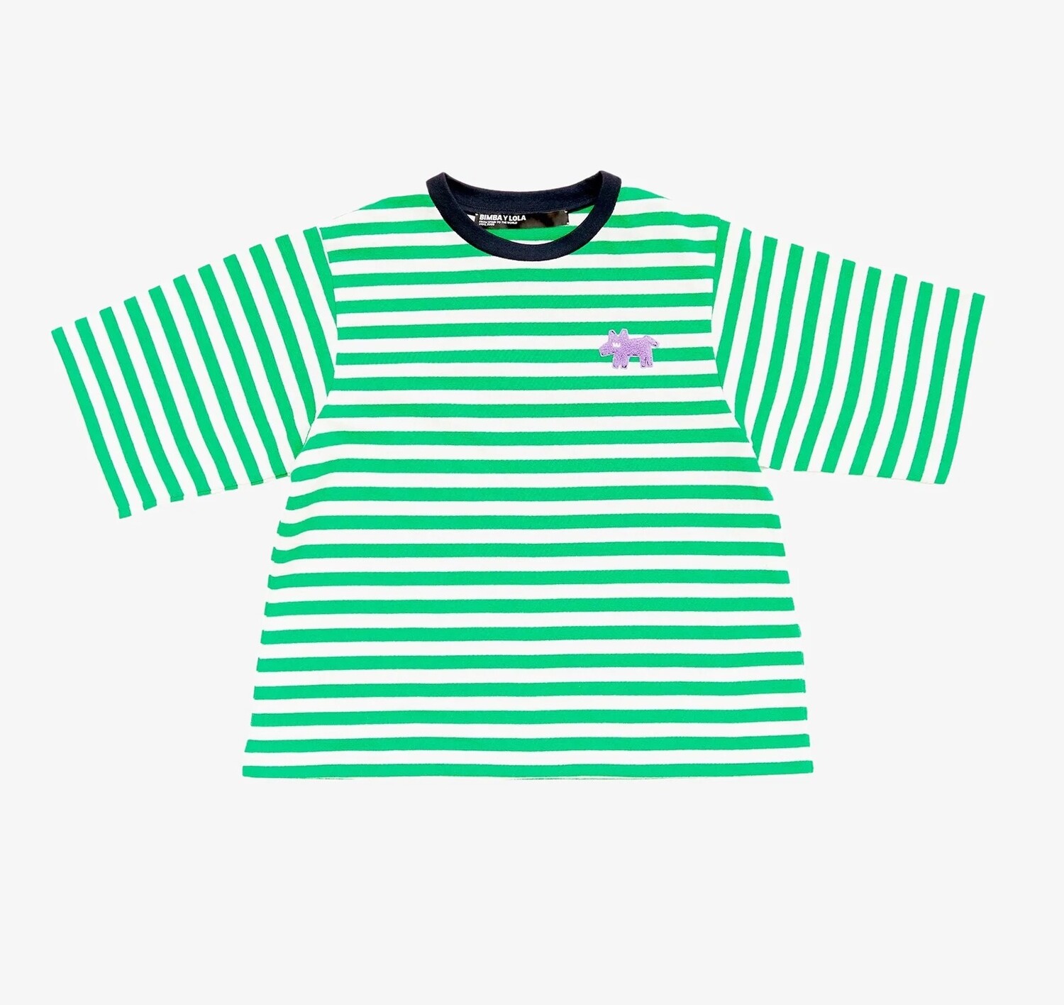 

Футболка Bimba Y Lola Striped Dog Print, зеленый