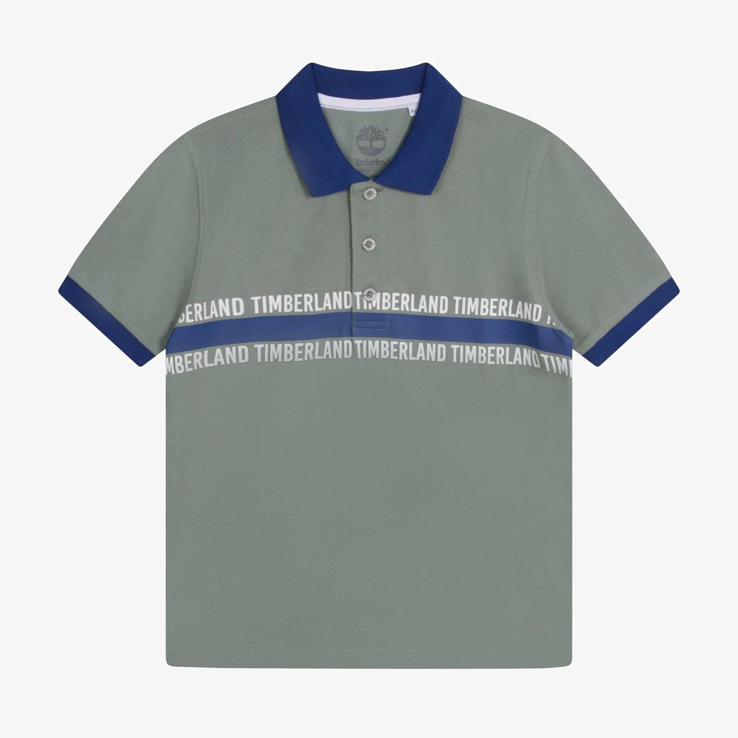 

Футболка-поло Timberland Short Sleeve, серо-зеленый/синий/белый
