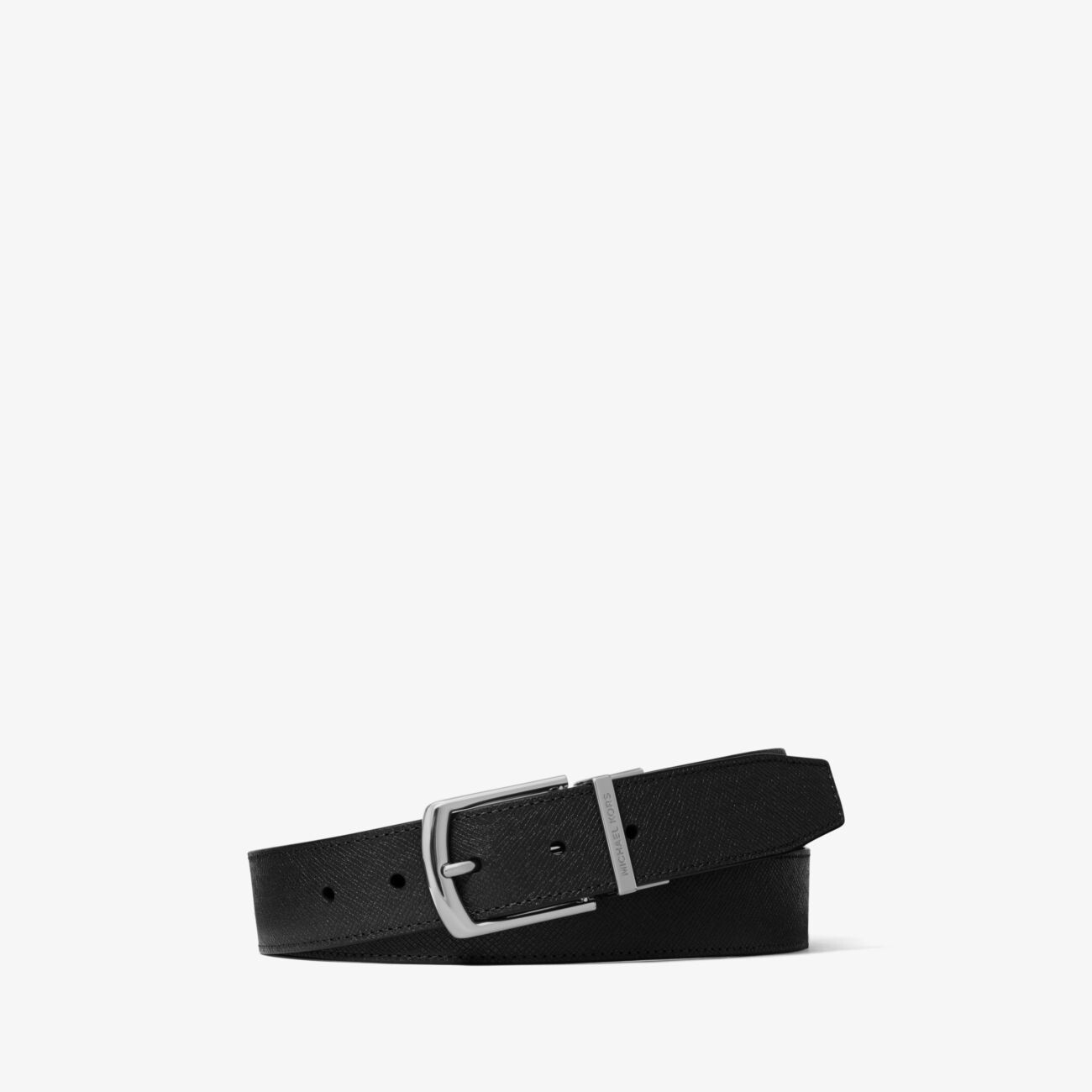 

Ремень Michael Kors Crossgrain Leather, черный/серый