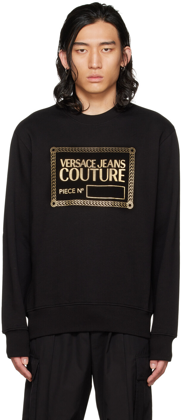 

Черная толстовка с цифрами Versace Jeans Couture
