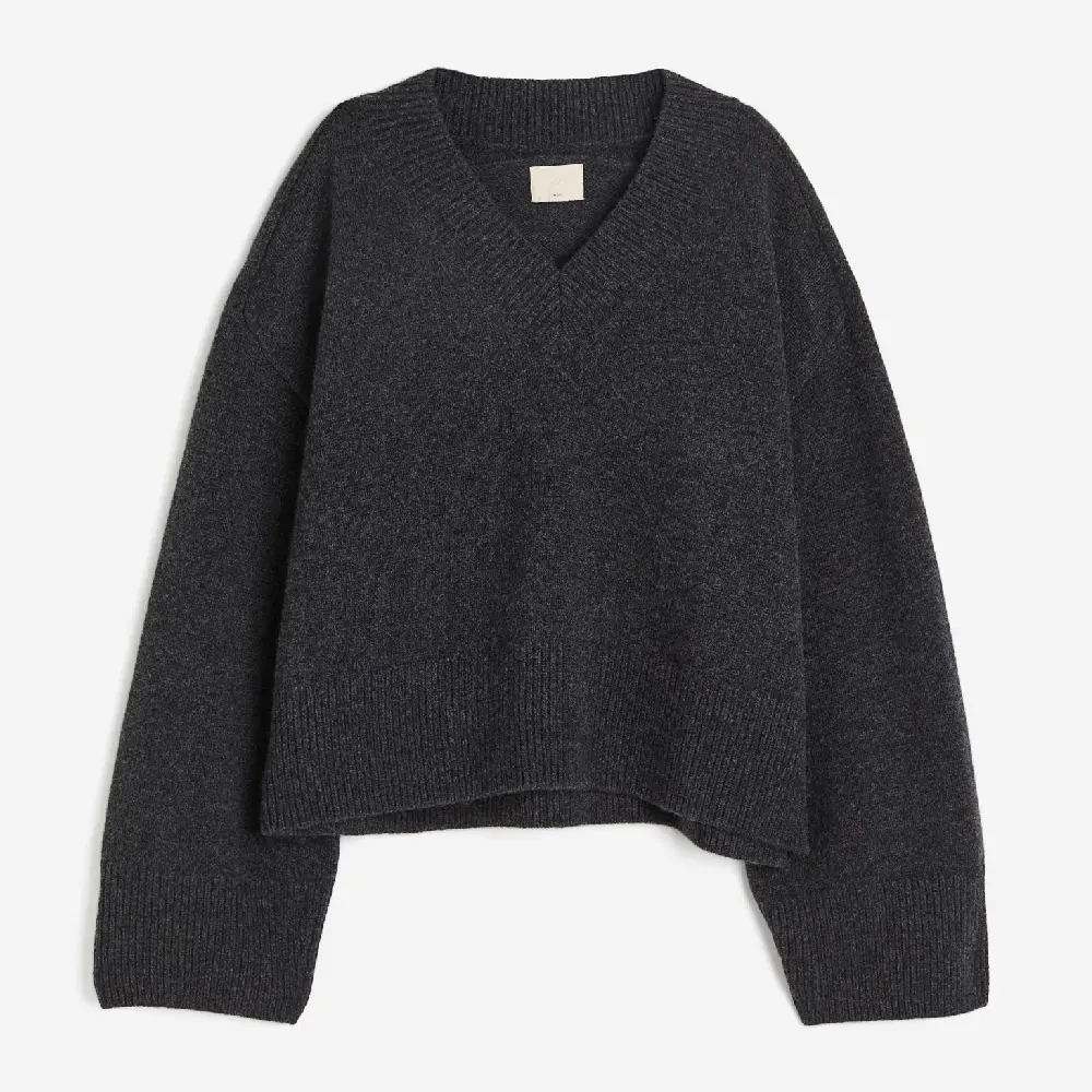 

Свитер H&M Oversized Wool, темно-серый