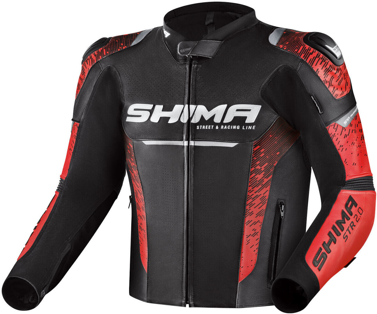 

SHIMA STR 2.0 Мотоцикл Кожаная куртка, черный/красный