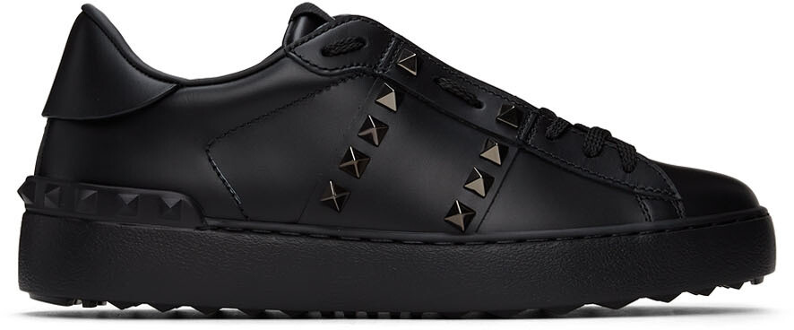 

Черные кроссовки Rockstud Untitled Open Valentino Garavani, Черный