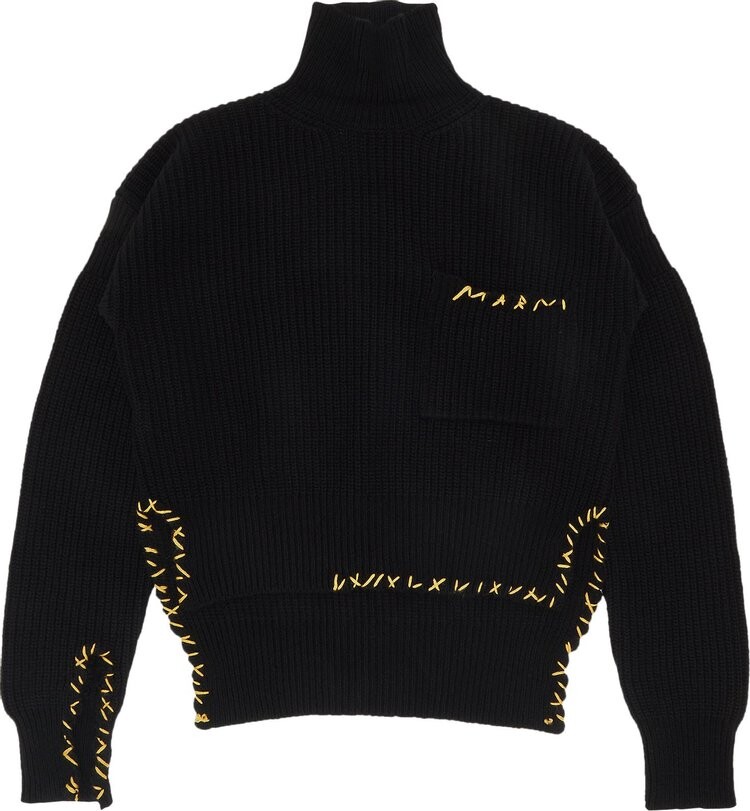 

Свитер Marni Turtleneck Sweater 'Black', черный