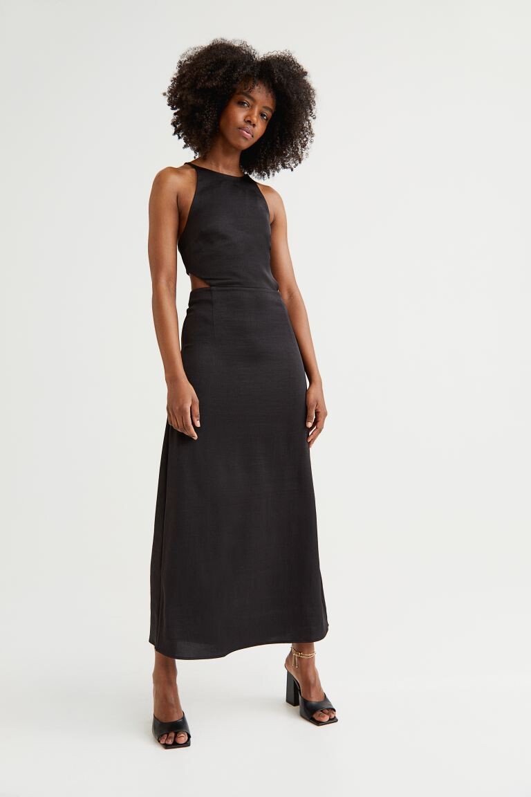 

Платье с открытой спиной H&M, черный