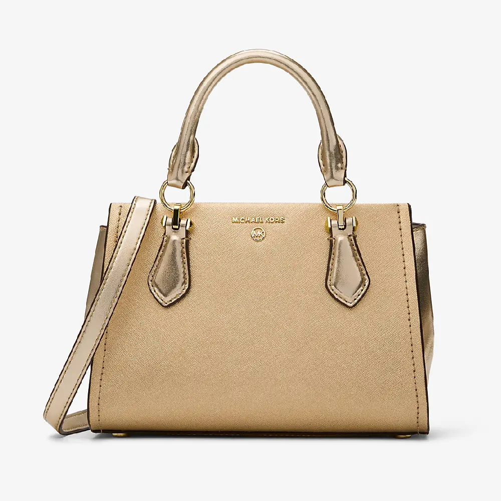 

Сумка Michael Michael Kors Marilyn Small Metallic Saffiano Leather Crossbody, золотой