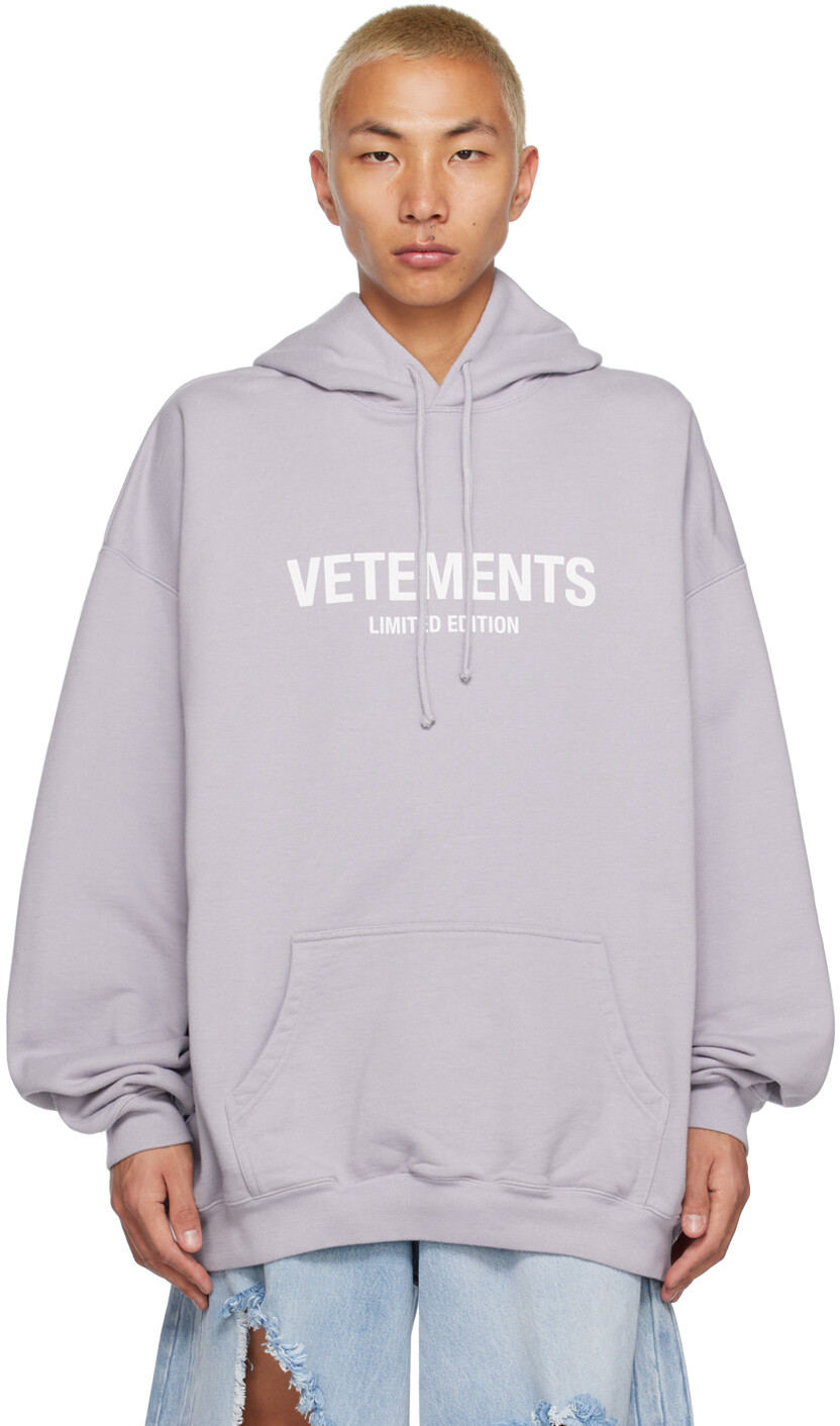

Фиолетовый худи с принтом VETEMENTS