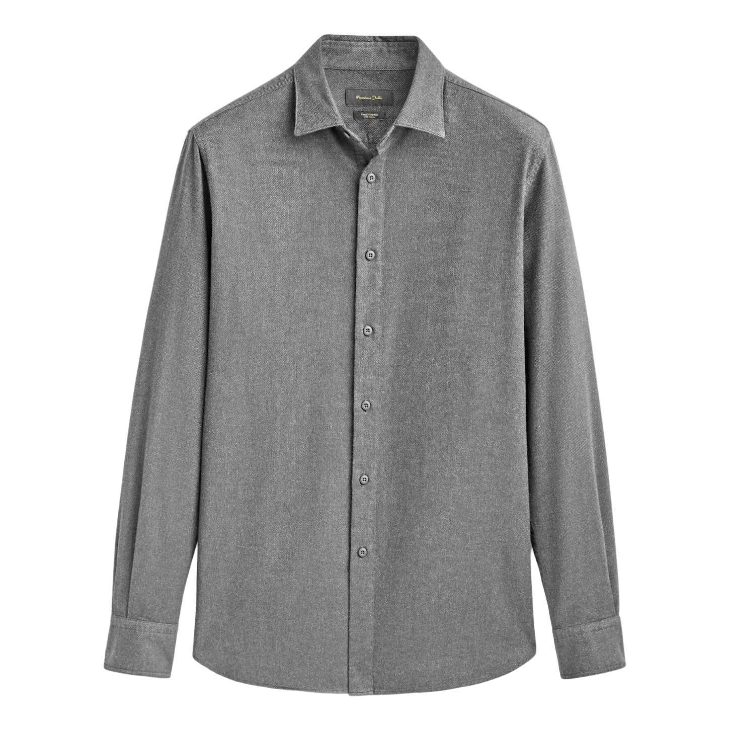 

Рубашка Massimo Dutti Regular Fit Cotton Oxford, серый