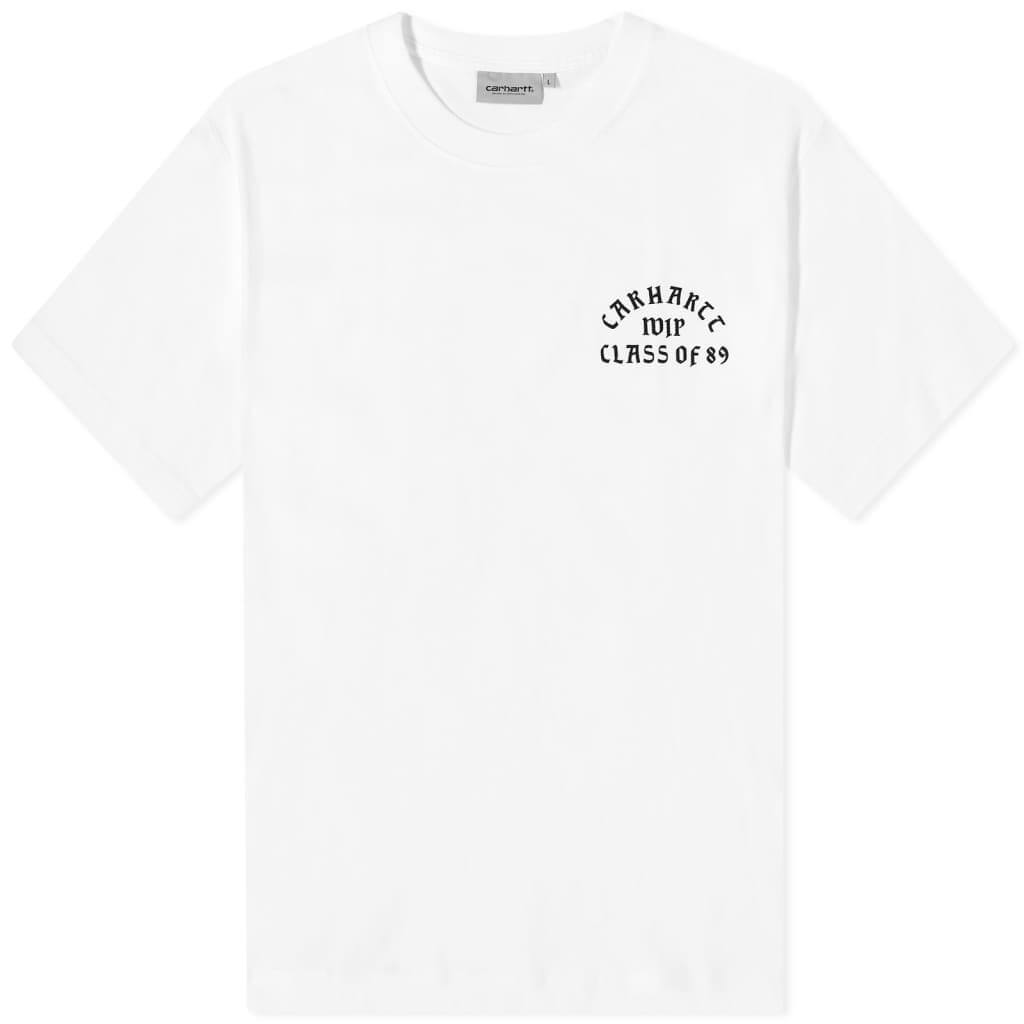 Футболка Carhartt Wip Class Of '89, белый/черный футболка с принтом class of 89 carhartt wip цвет dark navy white garment dyed