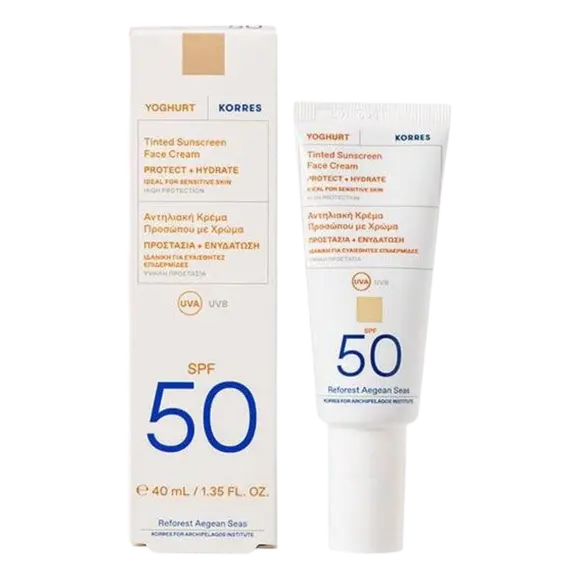 

Korres тонирующий увлажняющий крем для лица SPF 50, 40 мл