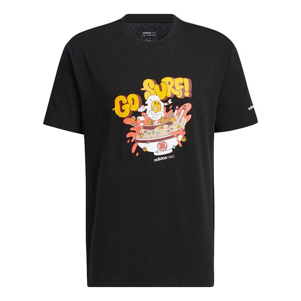 

Футболка Adidas neo M Fd Tee 4 Funny Printing Sports Short Sleeve Black, Черный
