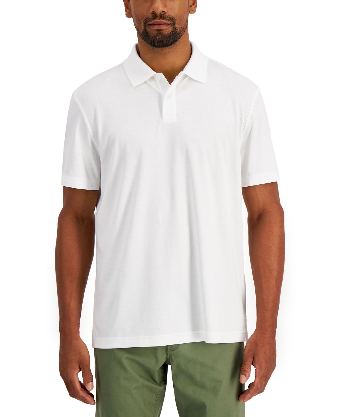 

Мужская однотонная рубашка поло из смесового хлопка supima стандартного кроя, созданная для macy's Alfani, мульти