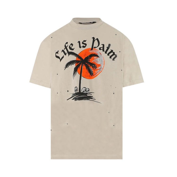 Футболка Palm Angels GD Sunset Palm Classic Tee 'Off White', белый - фото