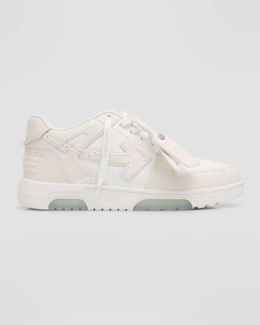 

Мужские кожаные низкие кеды с прошивкой Out Of Office Off-White