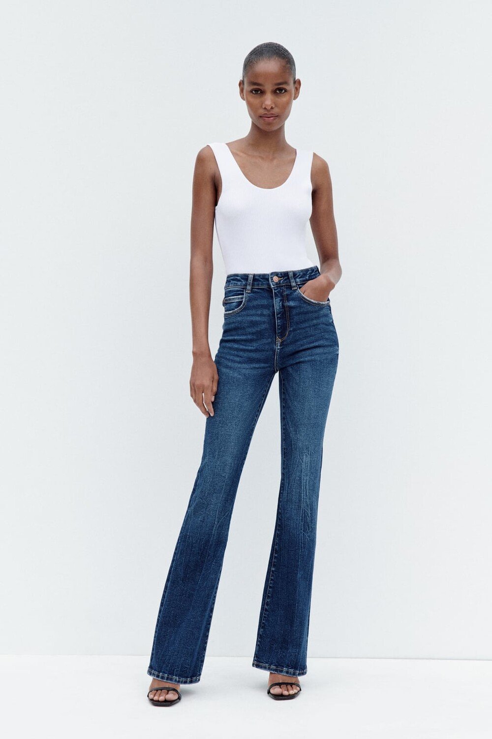 

Джинсы с высокой посадкой z1975 ZARA, синий