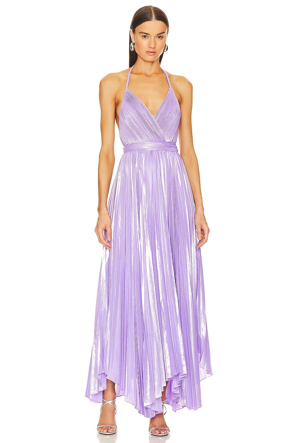 

Платье макси Alice + Olivia Arista Sleeveless Pleated, цвет Solstice