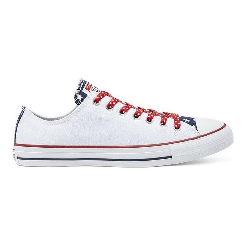 Белые женские повседневные кроссовки Converse Chuck Taylor Stars Stripes