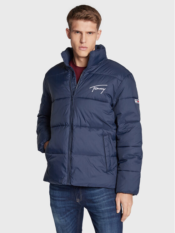 

Пуховик стандартного кроя Tommy Jeans, синий