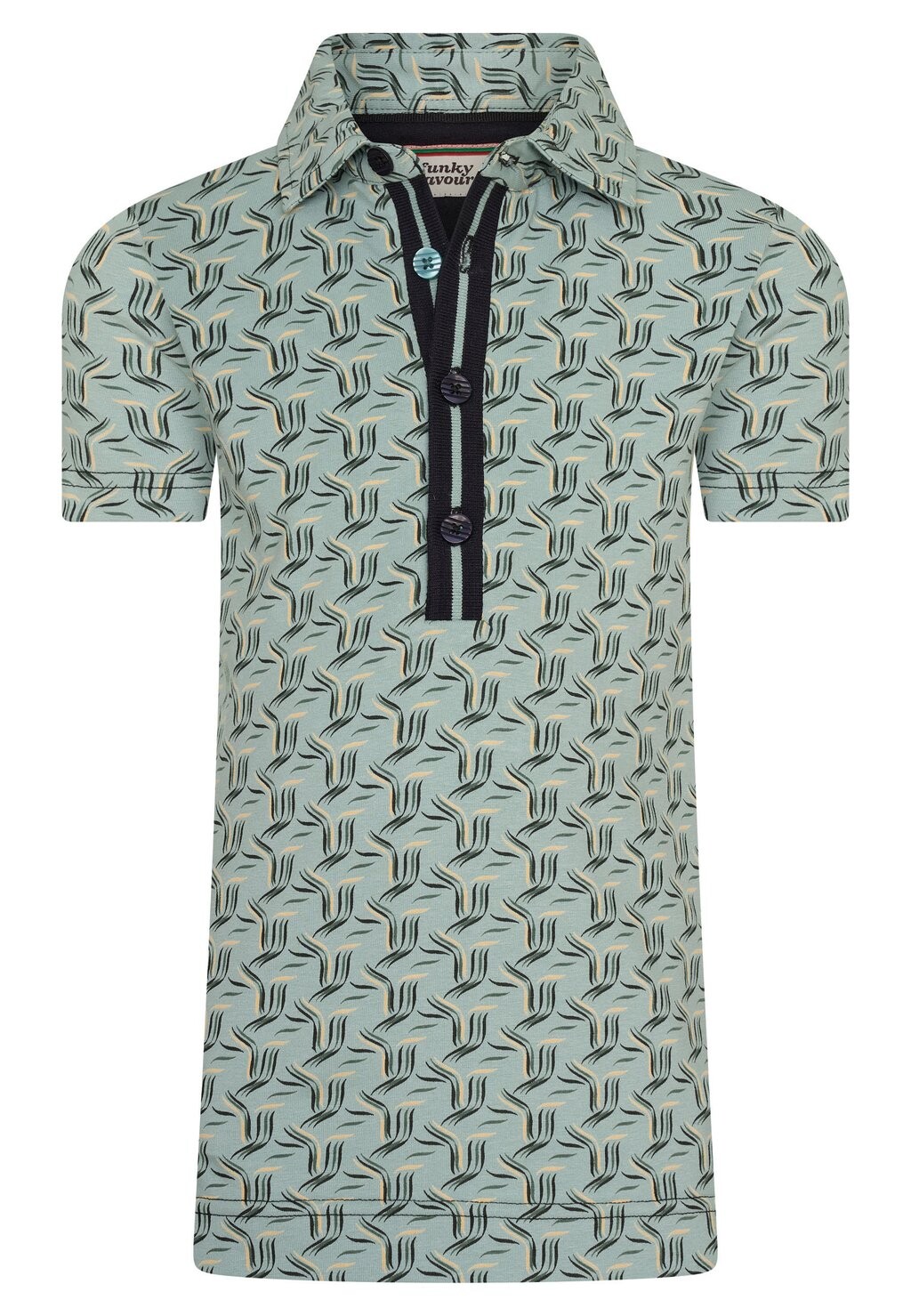 

Рубашка поло BEAUTY IN THE DARK WITH GEOMETRIC PATTE 4funkyflavours, цвет blue
