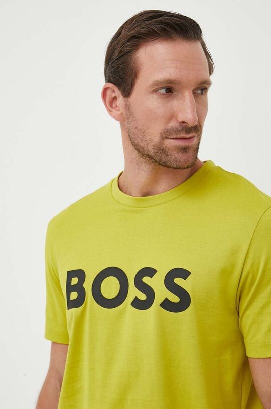 

Хлопковая футболка BOSS Boss, зеленый
