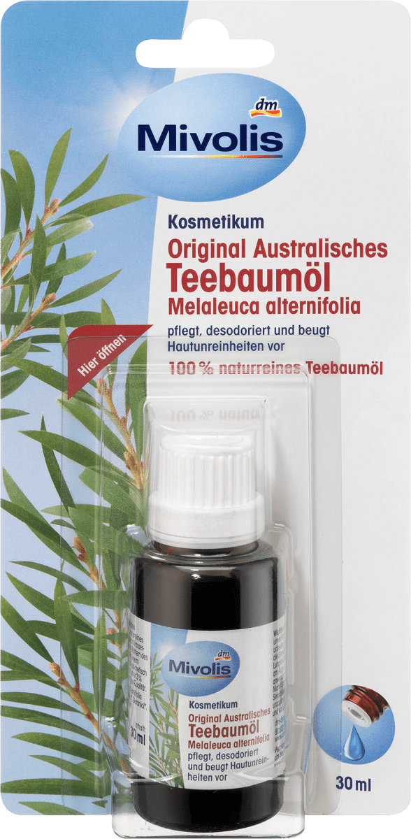 Масло австралийского чайного дерева Melaleuca alternifolia 30мл Mivolis
