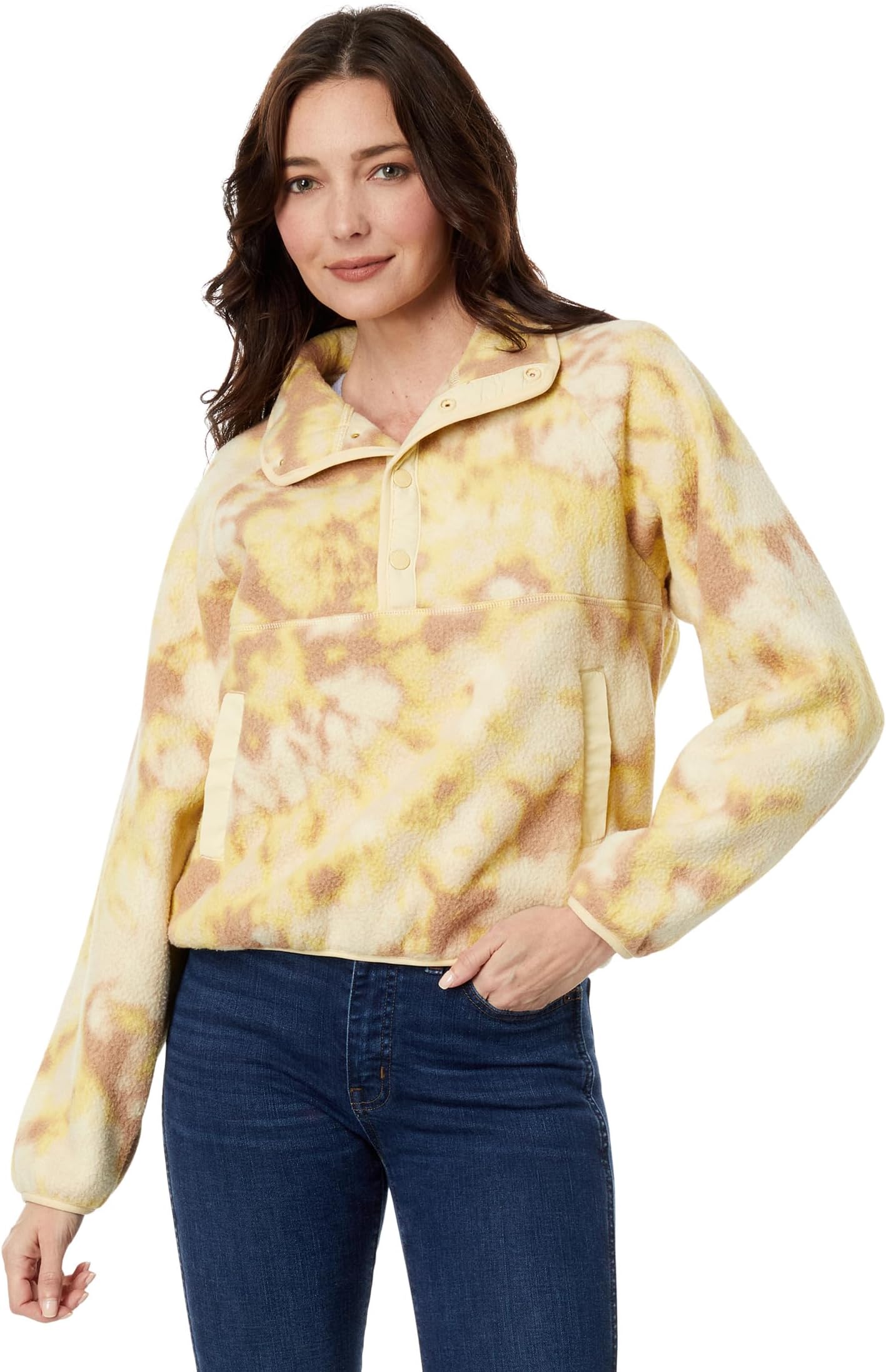 Куртка Campo Fleece Pullover Toad&Co, цвет Barley Tie-Dye Print