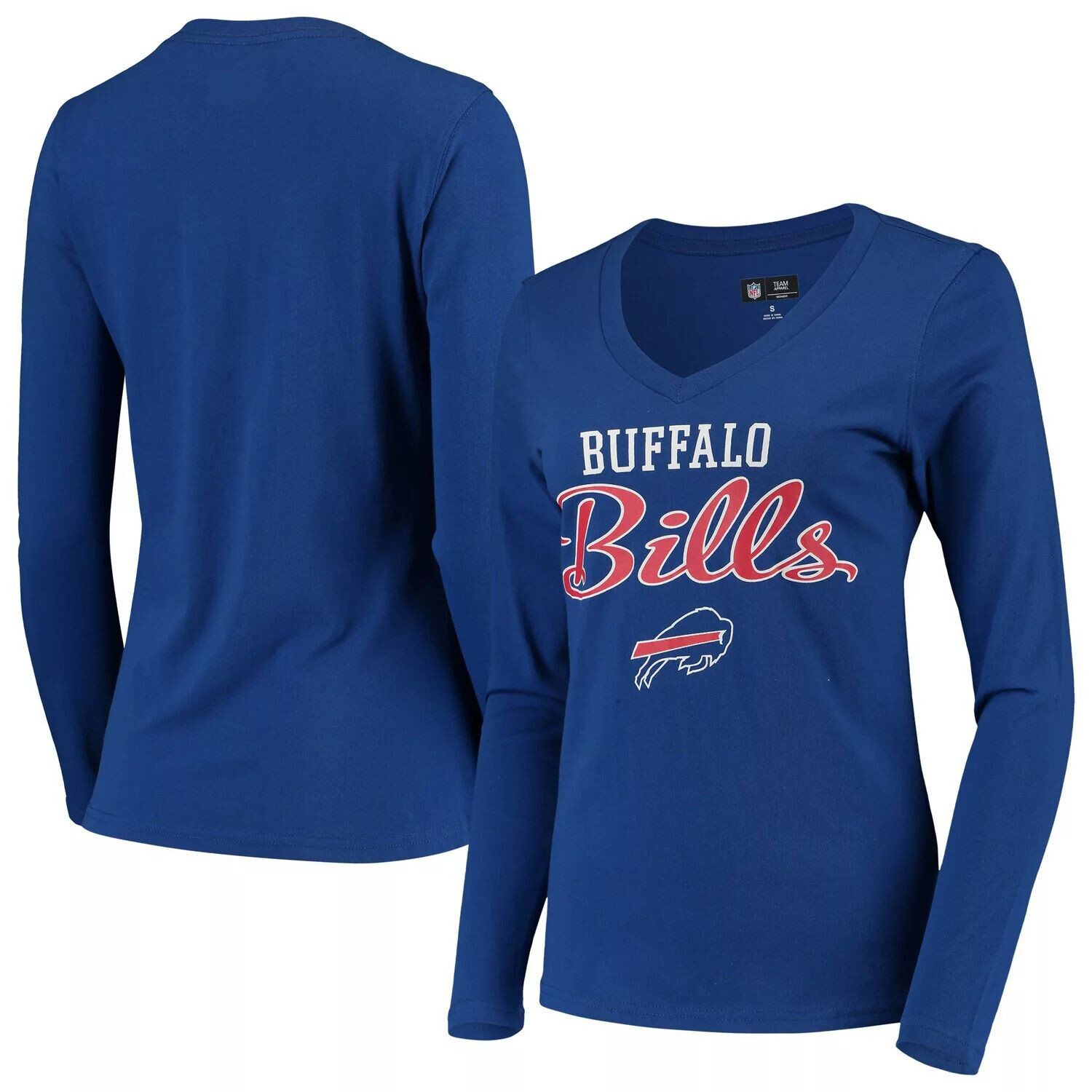 

Женская футболка G-III 4Her by Carl Banks Royal Buffalo Bills Post Season с длинными рукавами и v-образным вырезом G-III