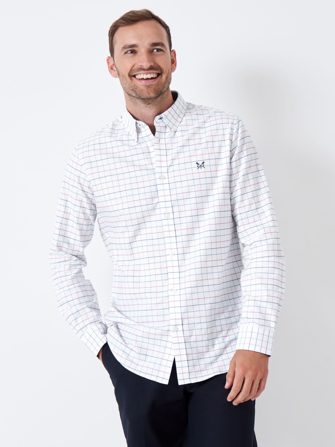 

Рубашка в клетку Millom Crew Clothing, белый