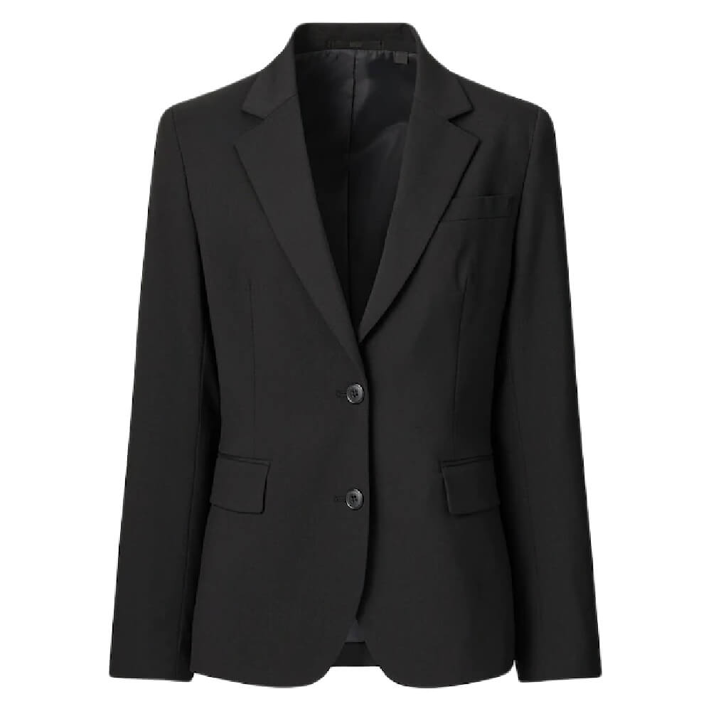Пиджак Uniqlo Stretch Tailored, черный пиджак uniqlo relaxed fit tailored бежевый