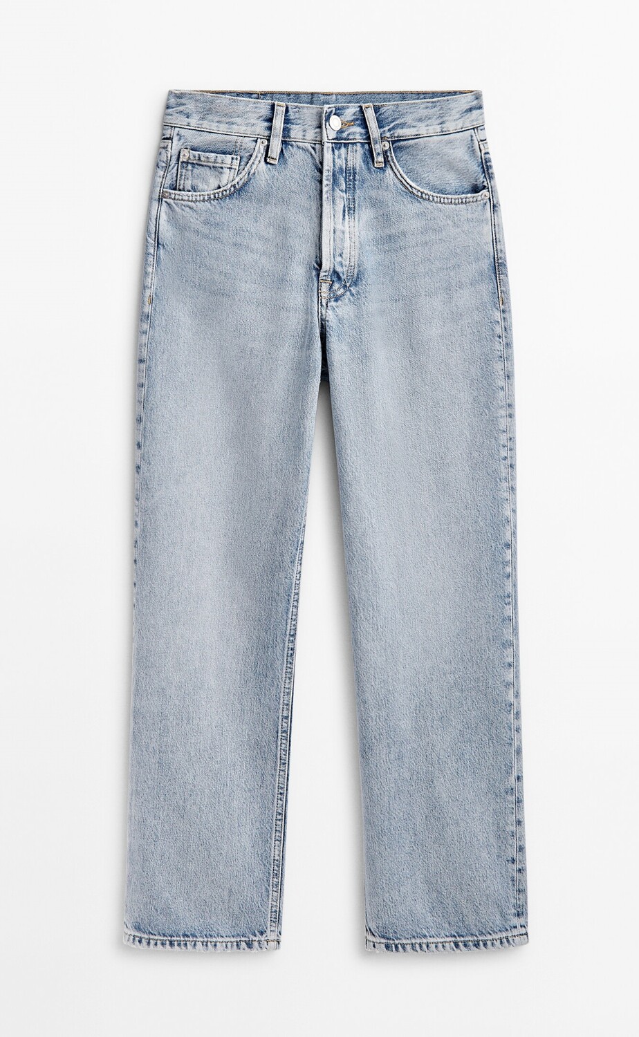 

Джинсы Massimo Dutti Straight Fit High-waist, голубой