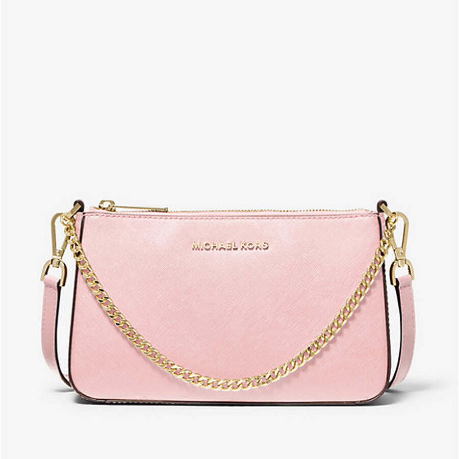 

Сумка кросс-боди Michael Kors Outlet Jet Set Medium Saffiano Leather, светло-розовый