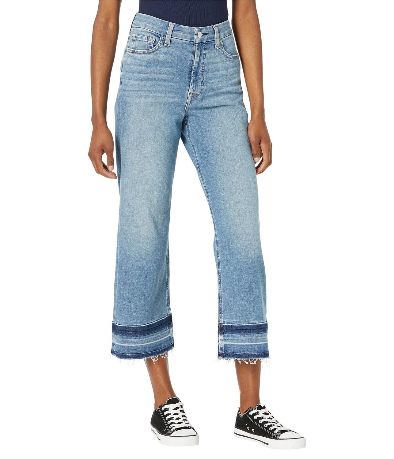 

Джинсы JEN7, Cropped Wide Leg High Released Hem in Abba