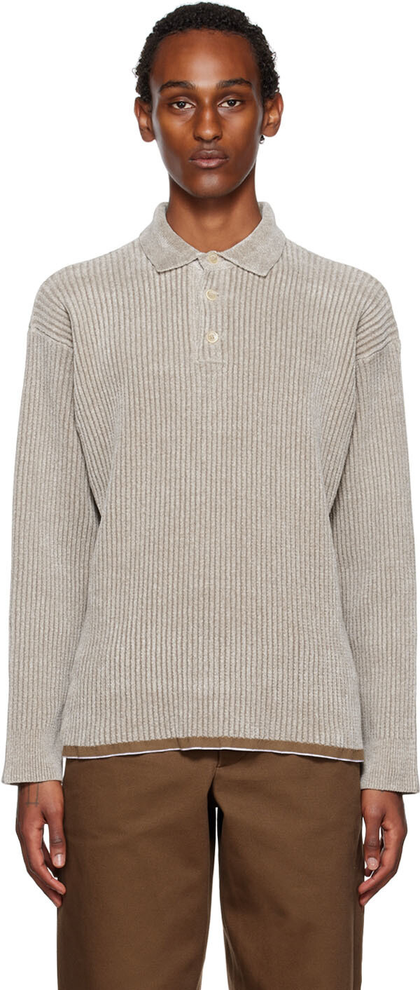 

Бежевая футболка-поло 'Le Polo Duci' Jacquemus, Бежевый