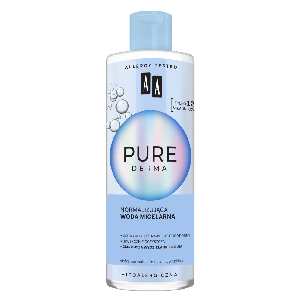 AA Pure Derma нормализующая мицеллярная вода 400мл