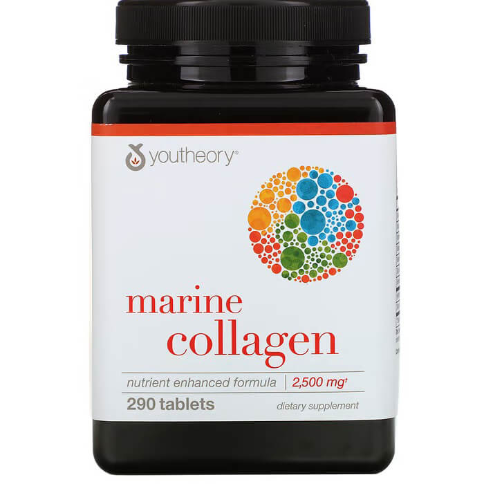 Морской коллаген Youtheory 500 мг, 290 таблеток doctor s best рыбий коллаген с naticol 5