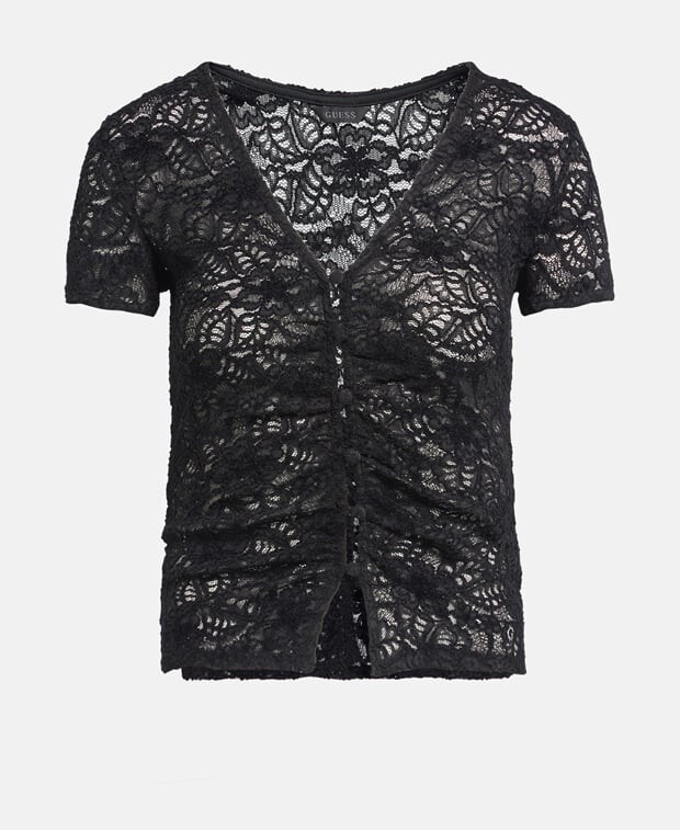 

Кружевной топ Guess, черный